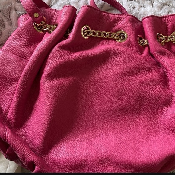 MICHAEL Kors Pink Leather Chain Excess Shoulder Bag - Picture 2 of 7